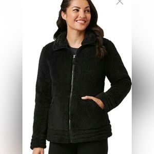 NWT COZY Free Country Sierra Butter Pile Fleece Jacket Black Full Zip XL Awsome